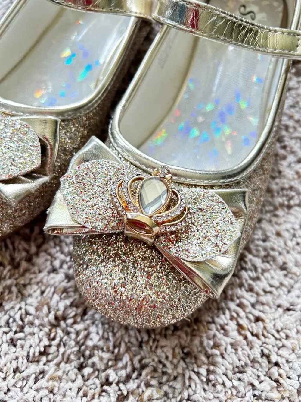 Stelle Gold Sparkle Shoes Size 2
